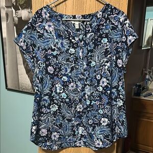 Floral Blue Women's Top